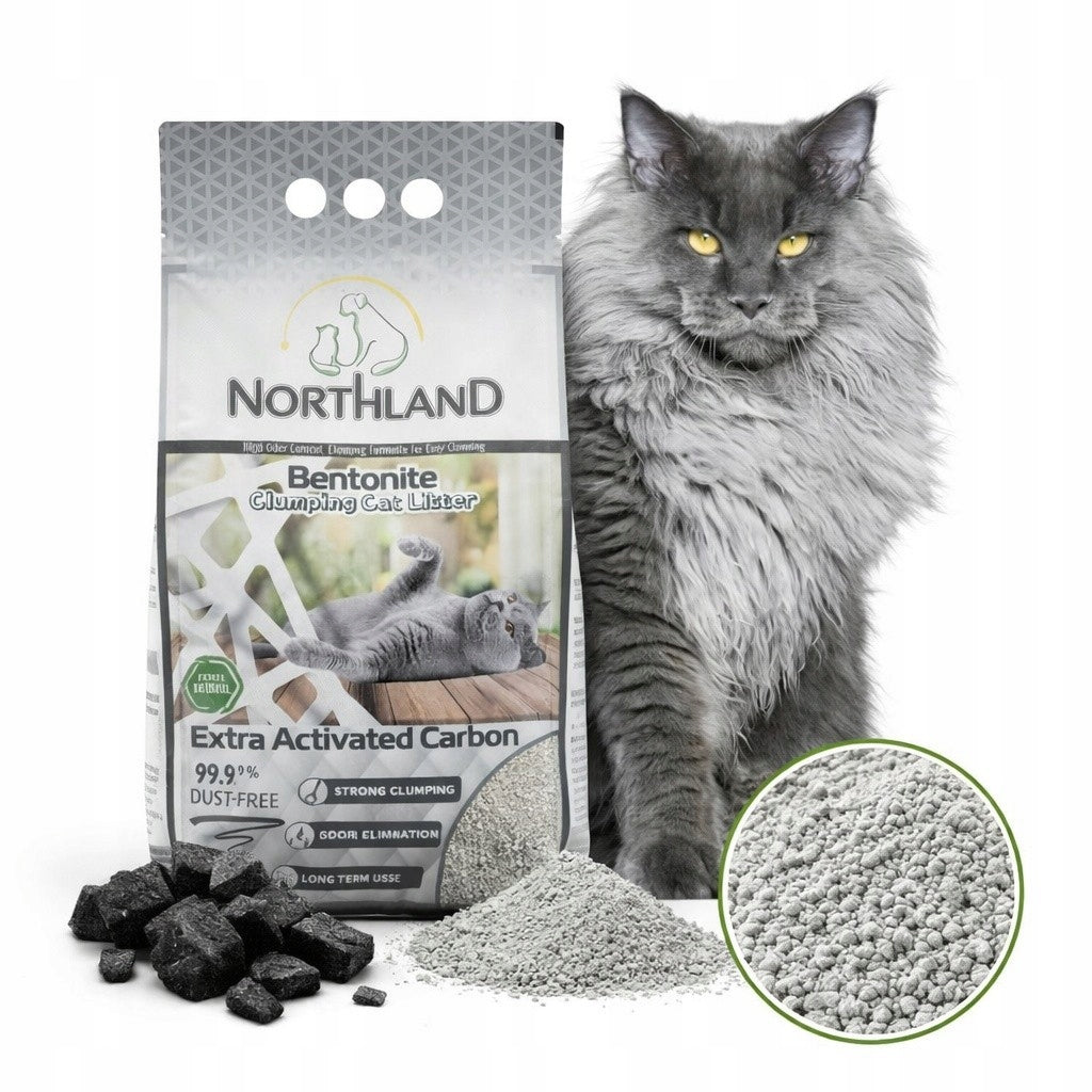 Northland Bentonite Clumping Cat Litter Extra Activated Carbon -10L