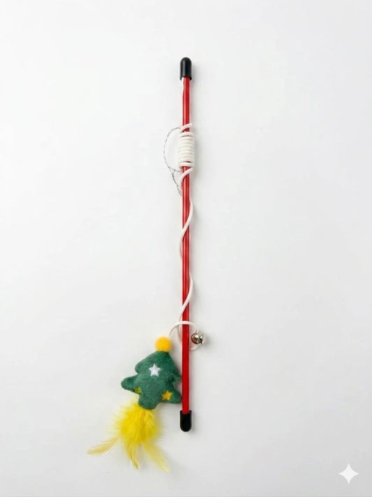 Christmas Cat Wand Toy Set