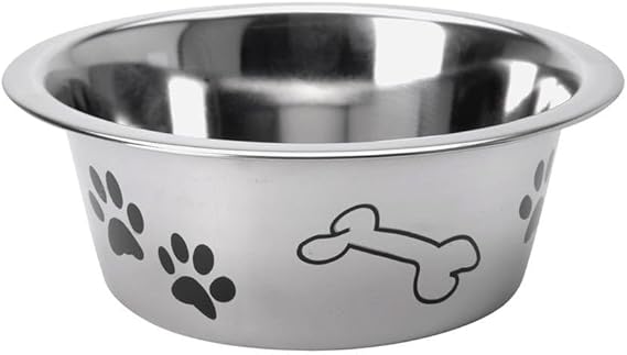 Stainless steel dog bowl