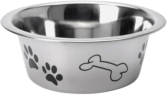Stainless steel dog bowl