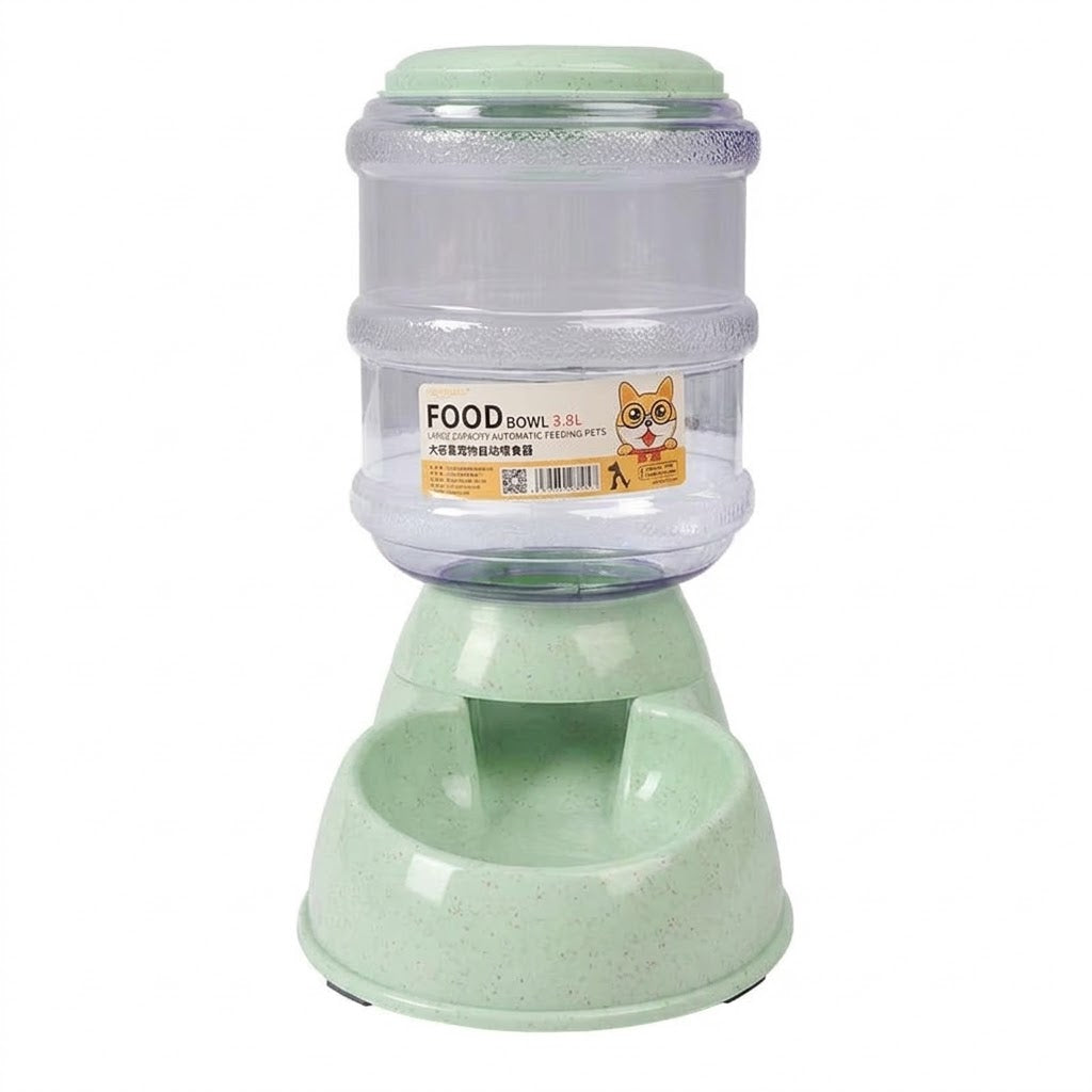 Automatic Pet Food Feeder - 3.8L Gravity Kibble Dispenser
