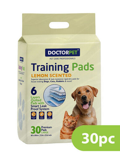 Doctor Pet Training Pads With Regular Lemon Large 30pc 60*60cm