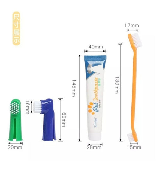 Pet toothbrush set mouthcleaning finger