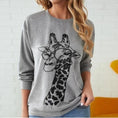 Load image into Gallery viewer, EMERY ROSE Giraffe Graphic Drop Shoulder Sweatshirt
