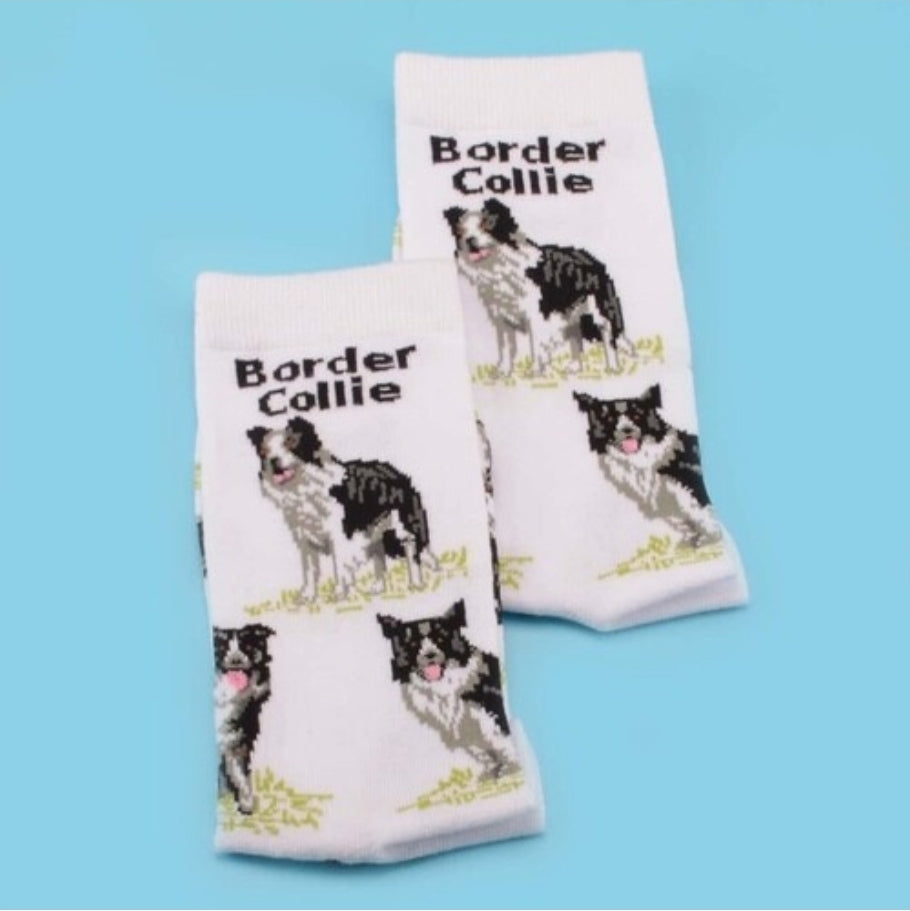 Men Dog Print Crew Socks
