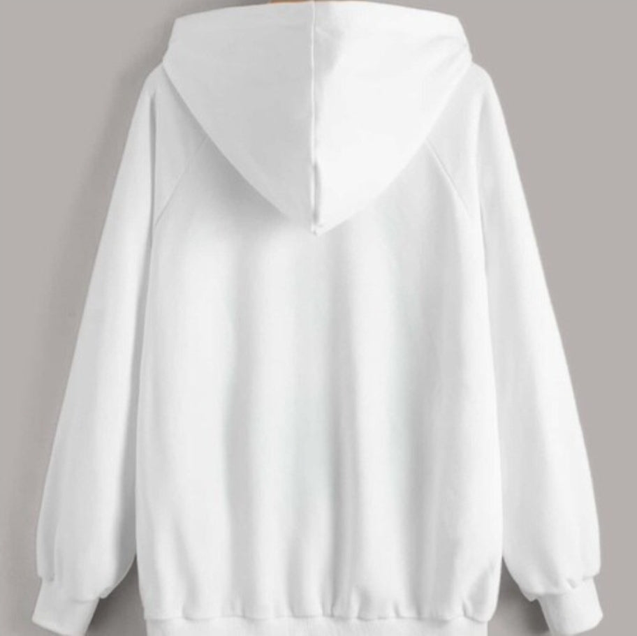 Women Panda Print Pouch Pocket Hoodie