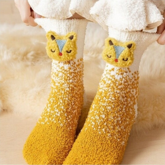 Cartoon Decor Fuzzy Socks