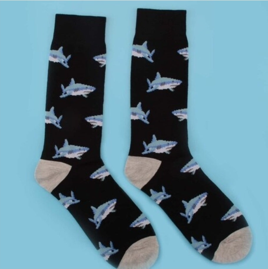 Men Animal Print Crew Socks